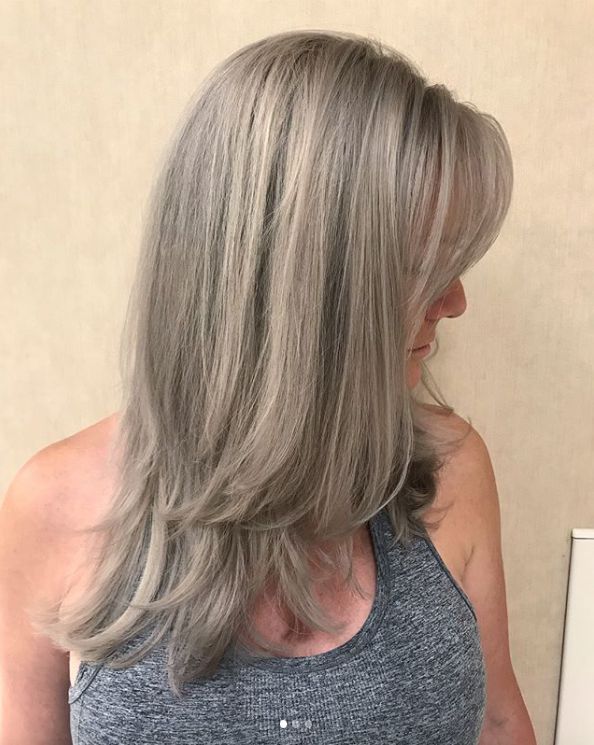 Collarbone Ash Blonde With Grey Undertones Collarbone Ash Blonde With Grey Undertones — Winter Hair Colors for Gray Hair