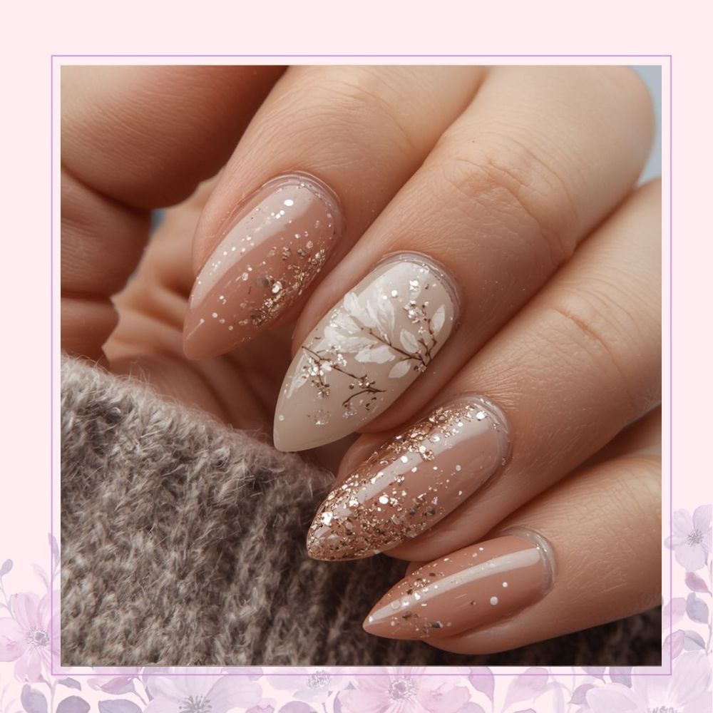 Short Square Glitter Snowflake Mix Short Square Glitter Snowflake Mix — Winter Glitter Nails