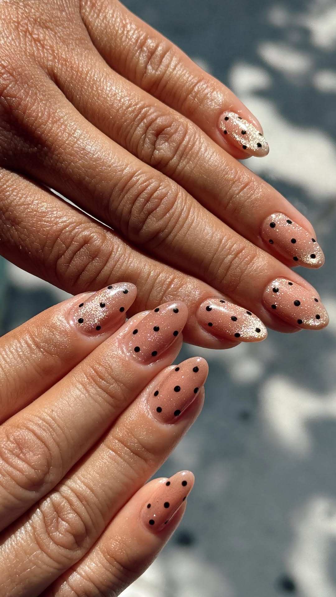 Everyday Nude with Black Polka Dots Everyday Nude with Black Polka Dots — Fall to Winter Nails