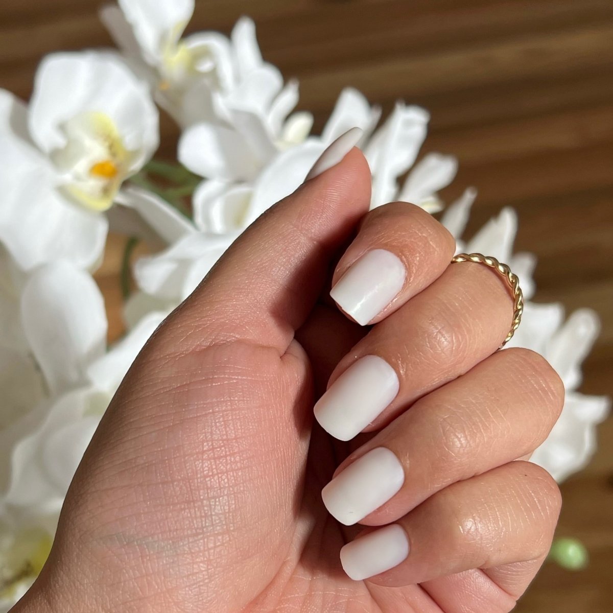 Short Square Matte Milky White Short Square Matte Milky White — Milky White Nails