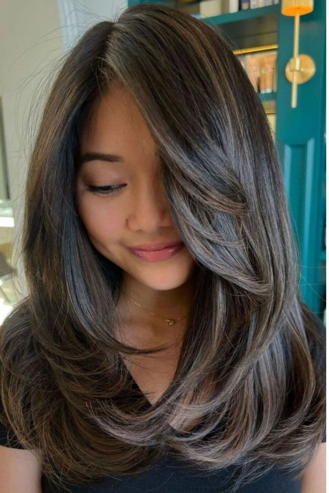 Mid-Back Layers with Wispy Bangs — Winter Haircuts for Straight Hair