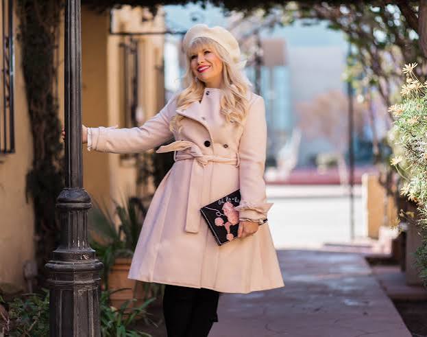 Pale Pink Belted Coat for Daytime Chic — February Outfits