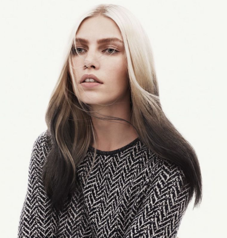 Platinum Blonde to Dark Grey Ombre — Winter Ombre Hair