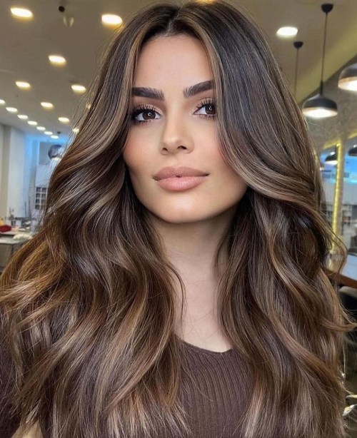 Voluminous Waves With Ash Blonde — Dark Winter Hair Colors