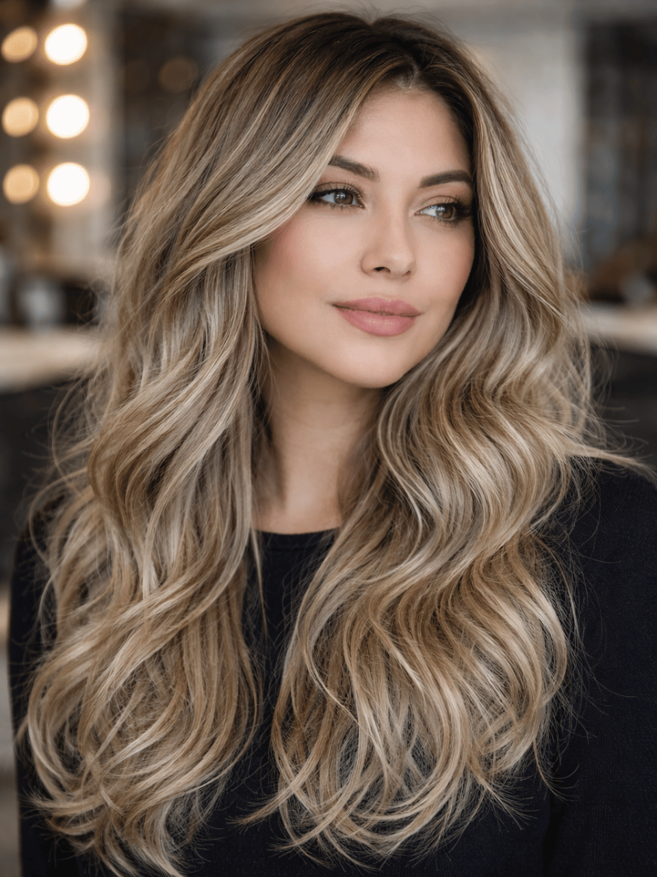 Ash Blonde With Creamy Highlights — Winter Hair Colors for Olive Skin