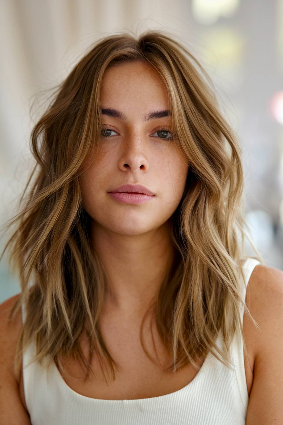 Honey Blonde Collarbone Shag — Winter Shag Haircuts