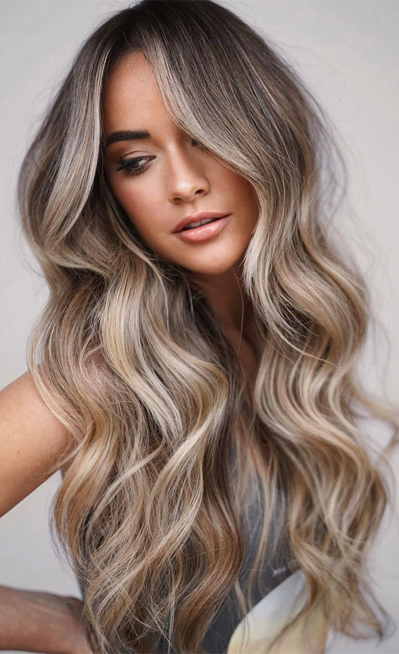 Ash Blonde With Platinum Beige Highlights Ash Blonde With Platinum Beige Highlights — Winter Highlights