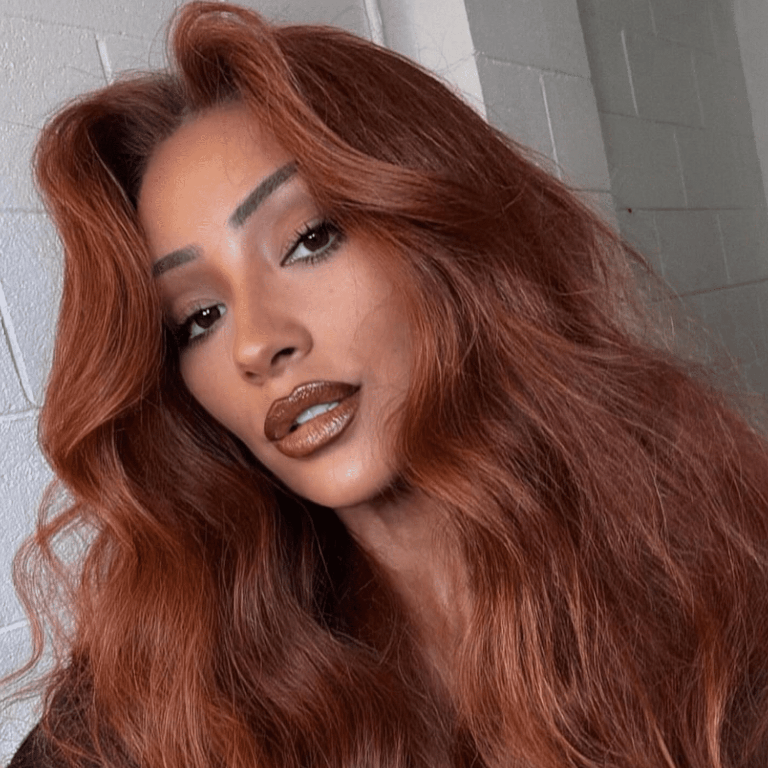 Vibrant Auburn Mid-Back Waves — Winter Hair Colors for Women Over 40