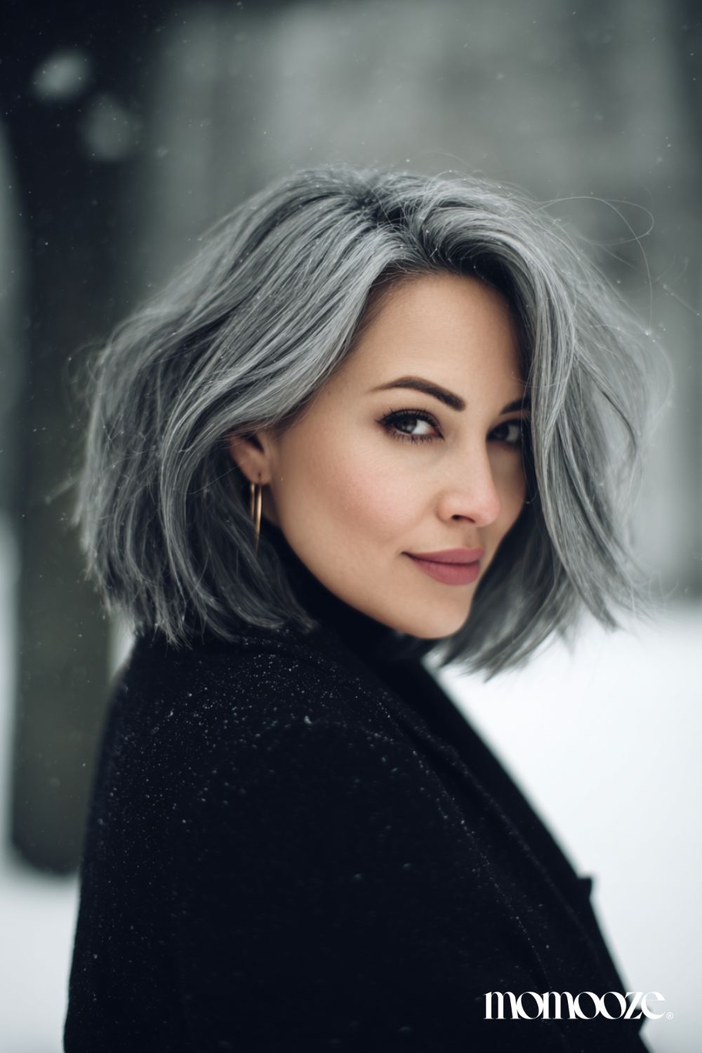 Cool-Toned Gray Fine Bob Cool-Toned Gray Fine Bob — Winter Hair Colors for Gray Hair
