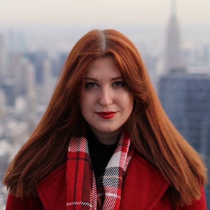 Air-Dried Copper Red Waves — Winter Red Hair Colors