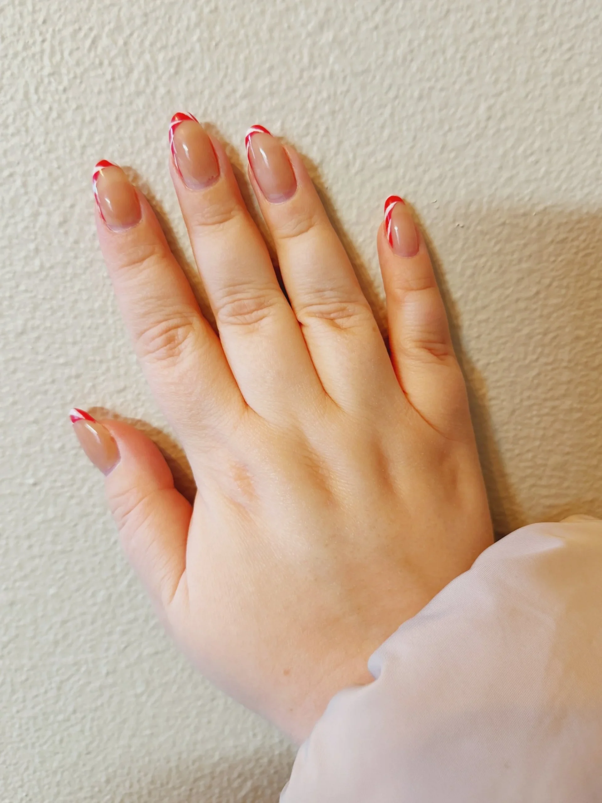Bold Red and White French Tips Bold Red and White French Tips — Fall to Winter Nails