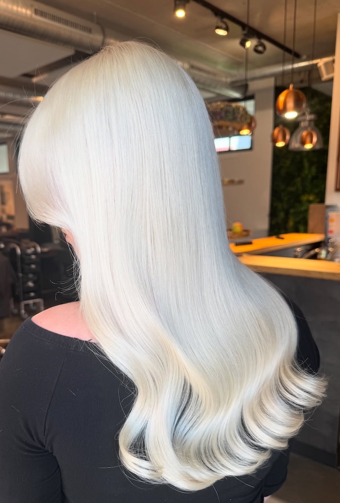 Thick Wavy Platinum With Icy Tones — Winter Hair Colors for Blondes