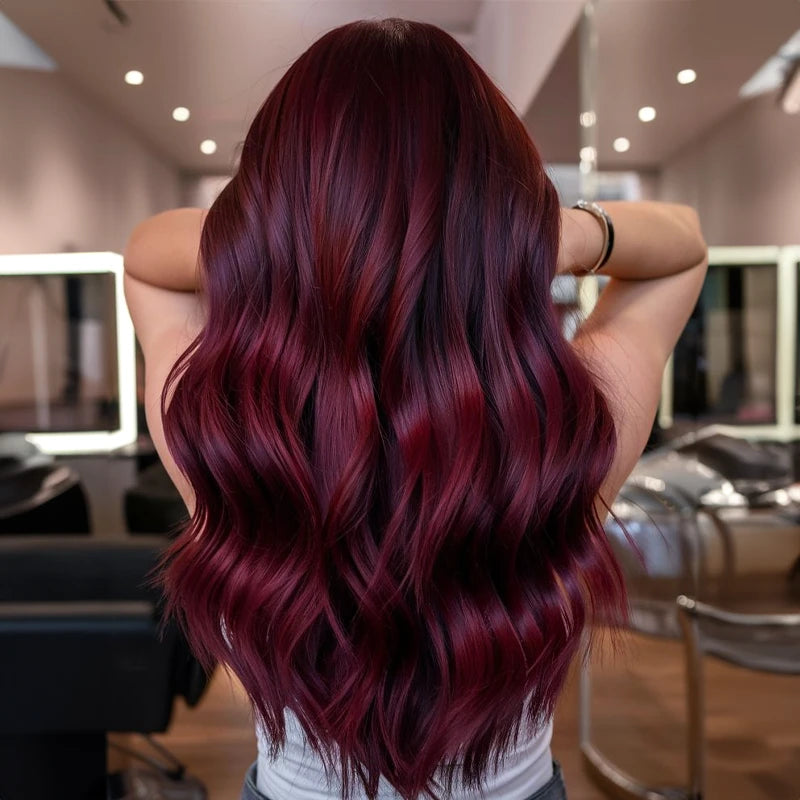Back View Medium Crop Visual Idea — Winter Hair Colors for Pale Skin