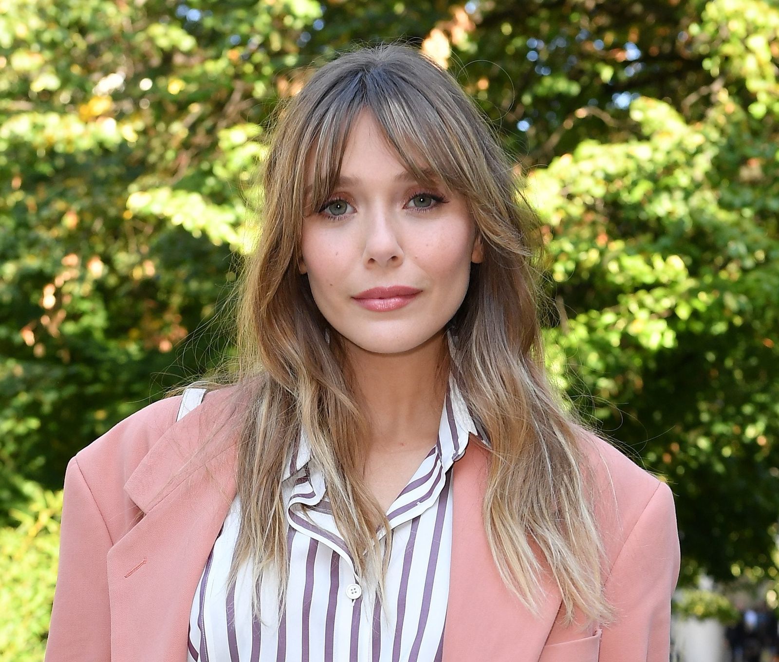Chin Length Long Bob With Subtle Waves — Winter Haircuts with Curtain Bangs