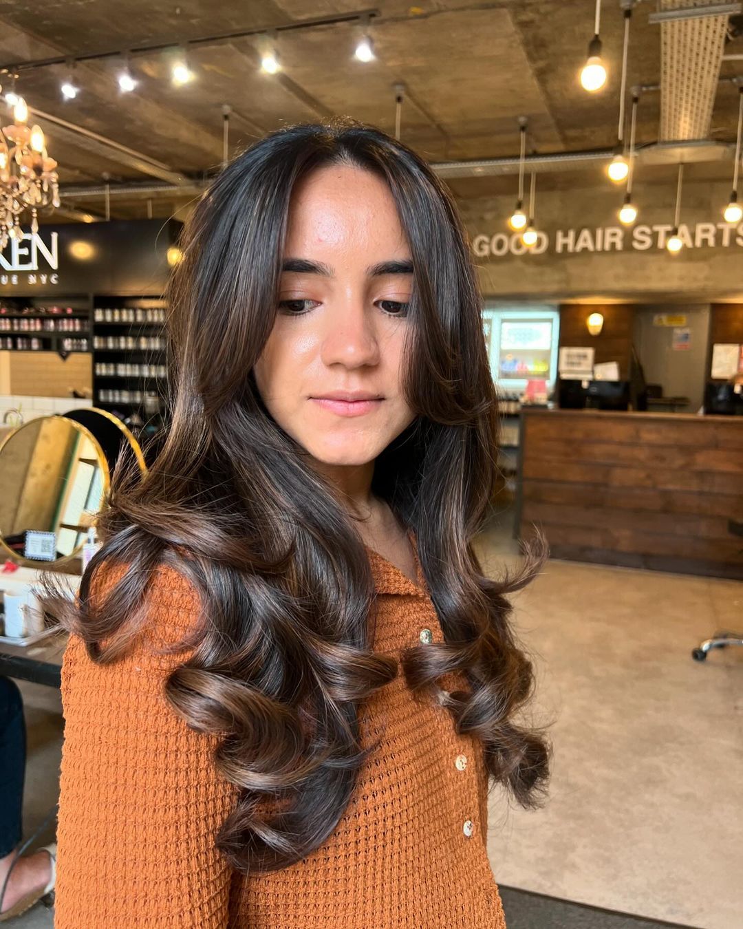 Cool-Toned Espresso Brown With Waves Cool-Toned Espresso Brown With Waves — Espresso Brown Hair