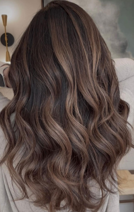 Lustrous Deep Chocolate Brown — Dark Winter Hair Colors