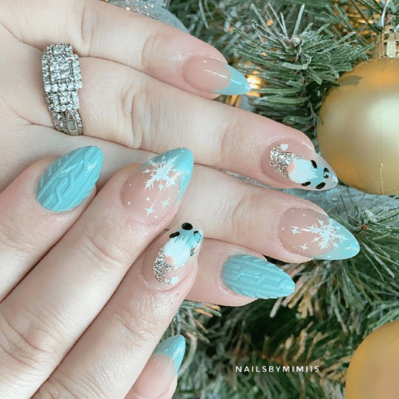 Cozy Cable Knit and Snowflakes — Cute Winter Nails