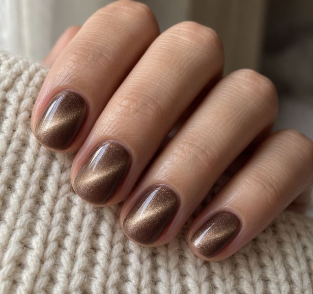 Mesmerizing Chocolate Brown Cat-Eye Nails Mesmerizing Chocolate Brown Cat-Eye Nails — Chocolate Brown Nails