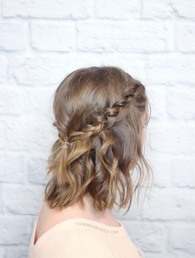 Wavy Bob With Braided Accent Wavy Bob With Braided Accent — Winter Hairstyles for Short Hair
