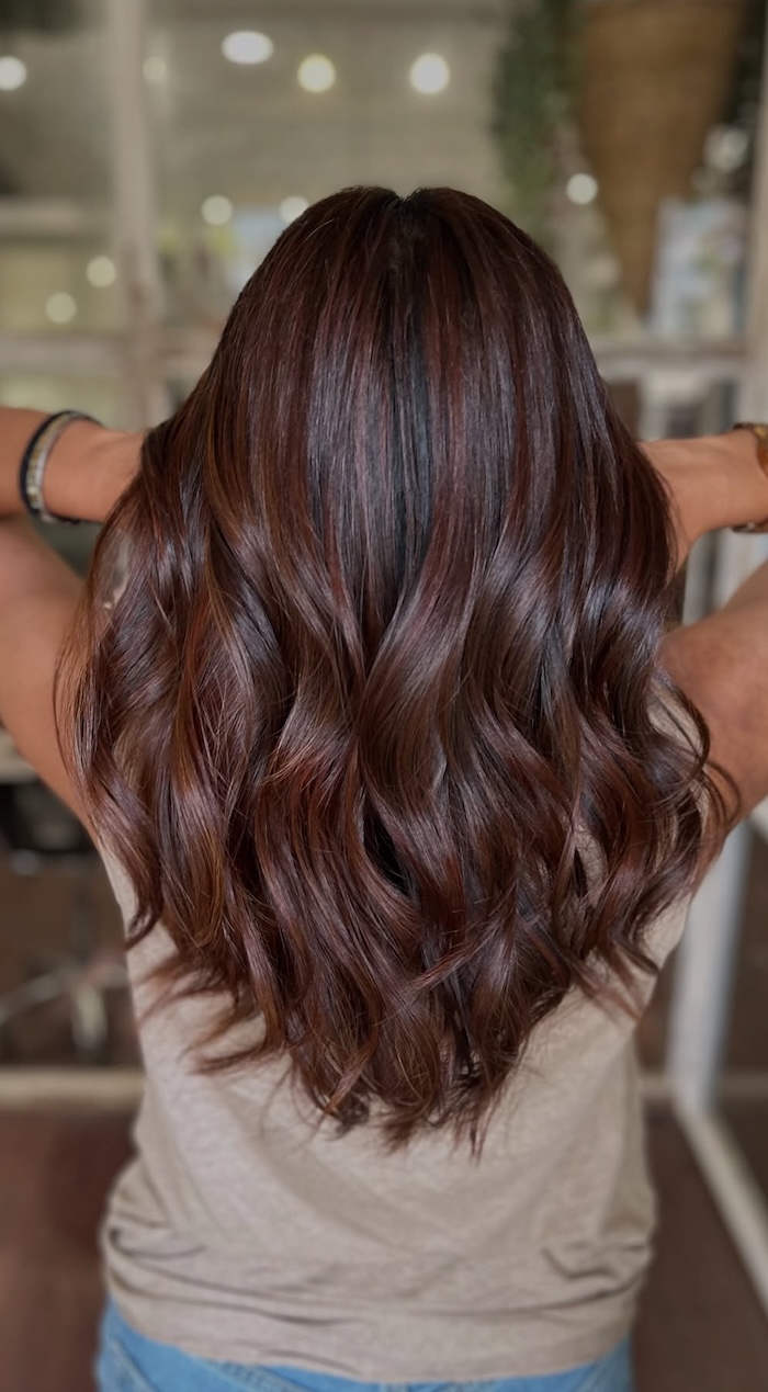 Dark Brown With Mahogany and Caramel — Winter Hair Colors for Brunettes