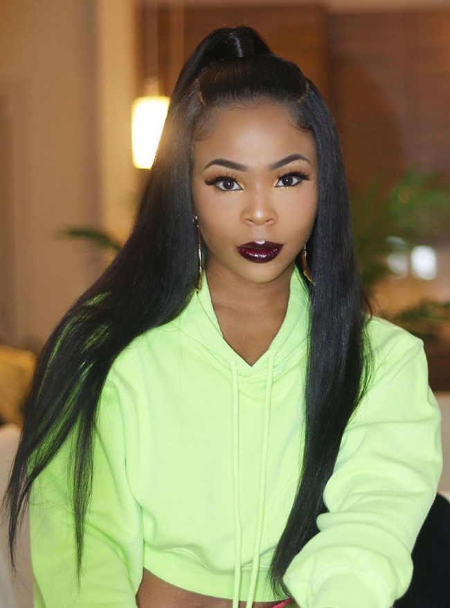 Sleek Jet Black High Ponytail Sleek Jet Black High Ponytail — Jet Black Hair
