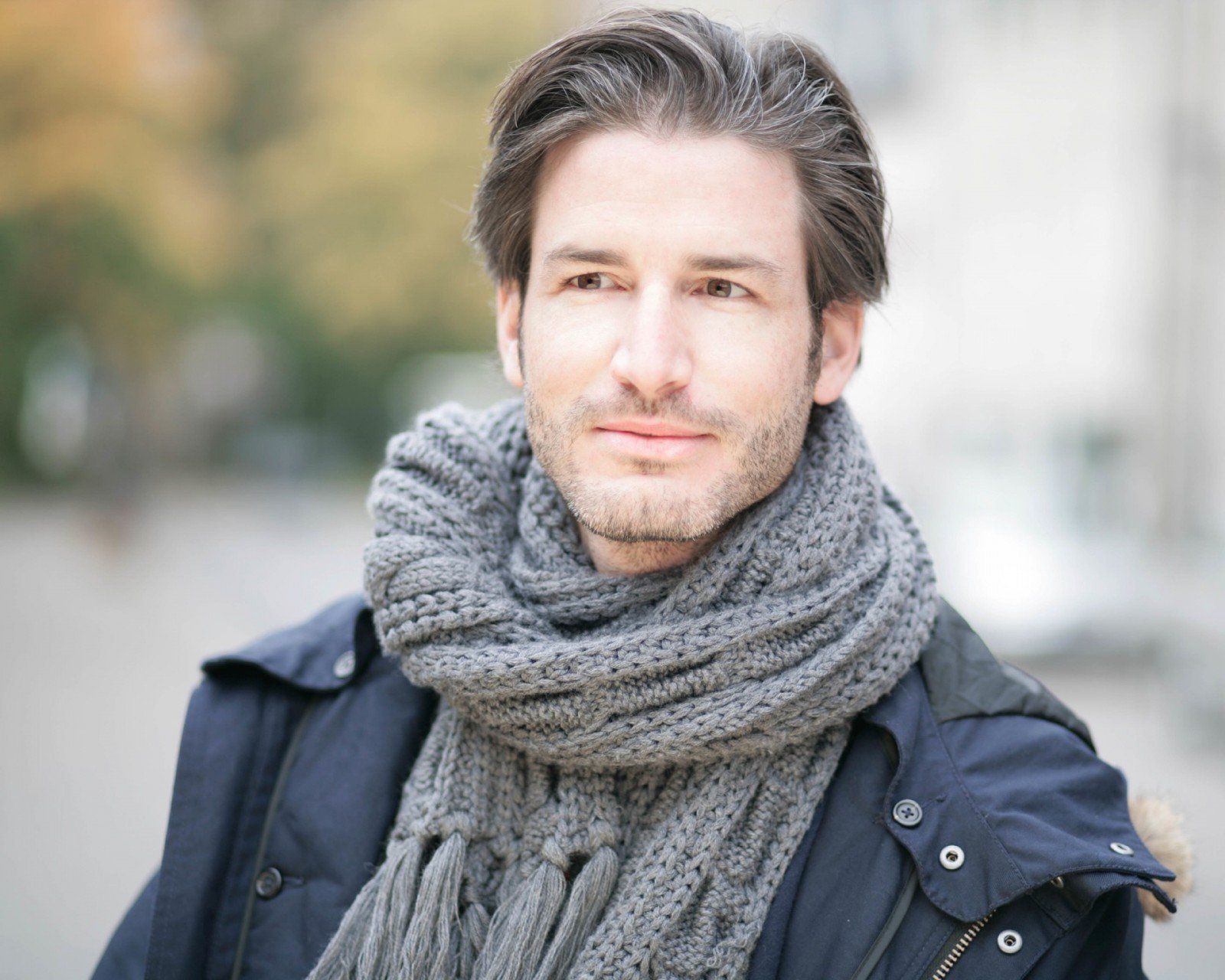 Dark Brown With Grey Streaks Visual Idea — Winter Haircuts for Men