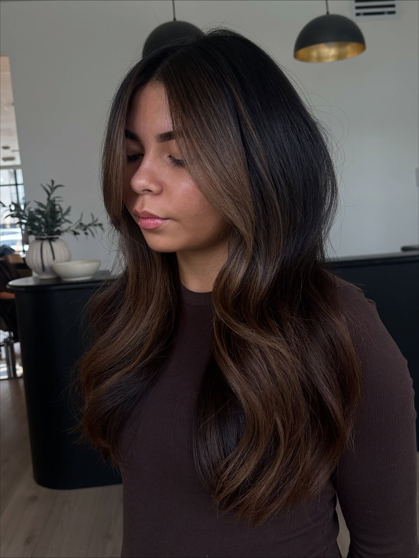 Caramel Highlighted Layers — Long Winter Haircuts