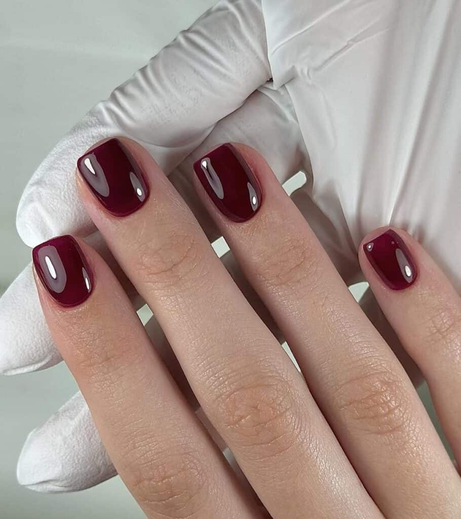Short Square Deep Berry Gloss Short Square Deep Berry Gloss — Black Cherry Nails