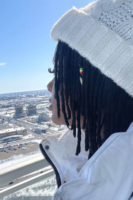 Loose Locs with Winter Hat — Winter Loc Styles