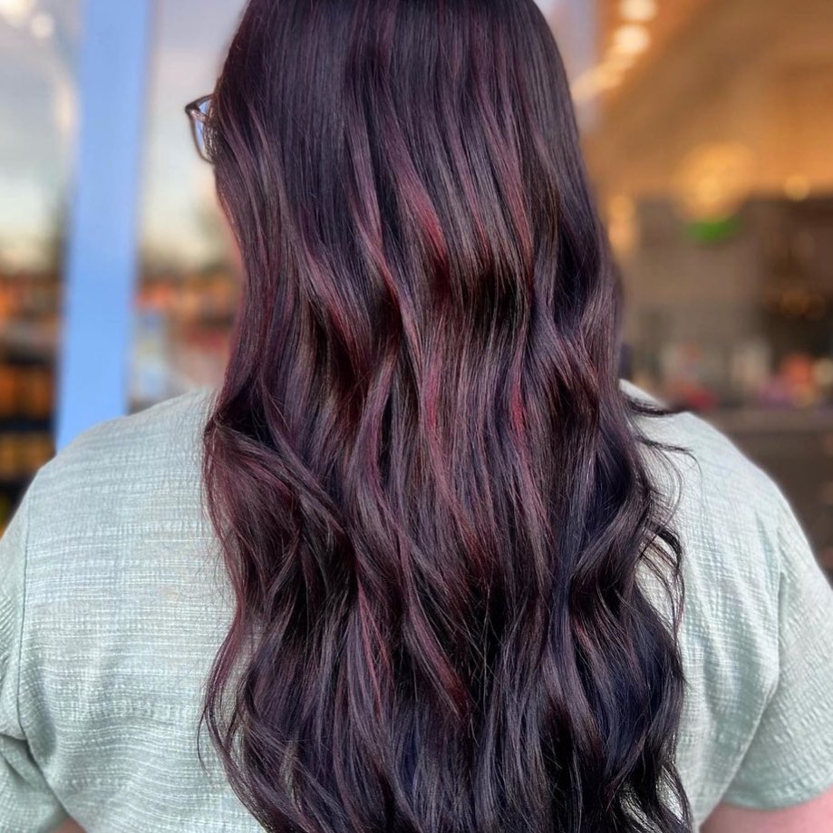 Dark Brown With Subtle Plum Undertones — Plum Hair Color