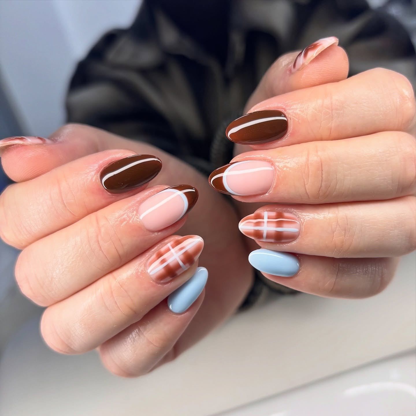Plaid Pattern Stripes Solid Colors Visual Idea Plaid Pattern Stripes Solid Colors Visual Idea — Classy Winter Nails