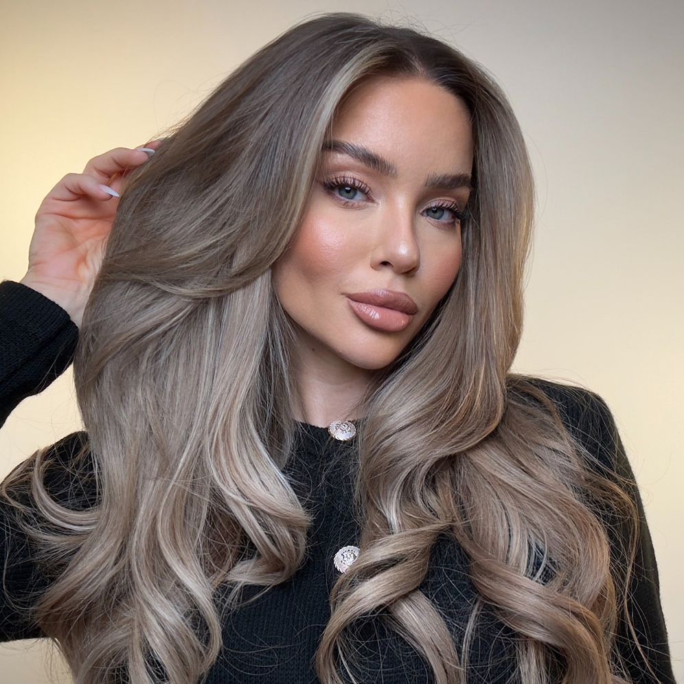Mid-Back Blended Ash Brown With Ash Blonde — Ash Brown Hair