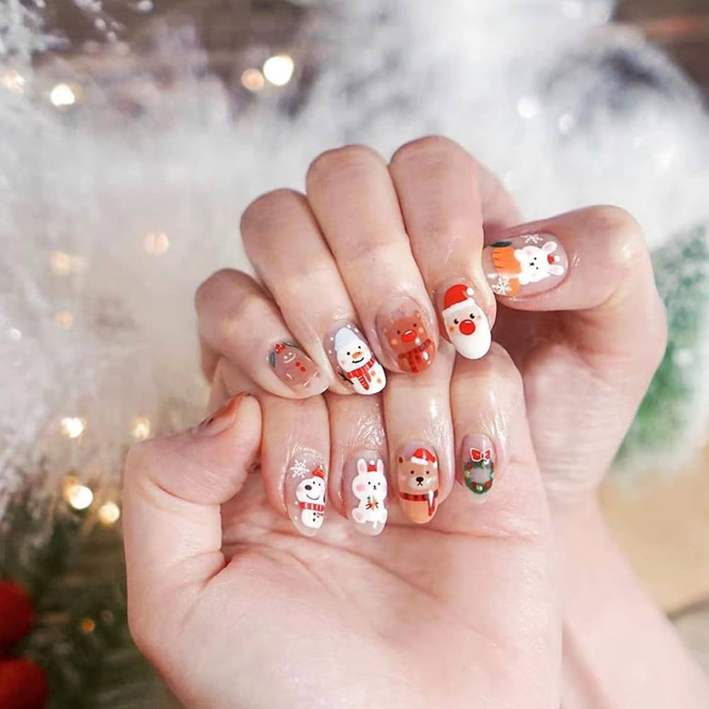 Festive Christmas Character Parade — Cute Winter Nails