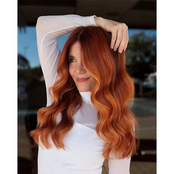 Mid-Back Visual Idea — Winter Copper Hair Color