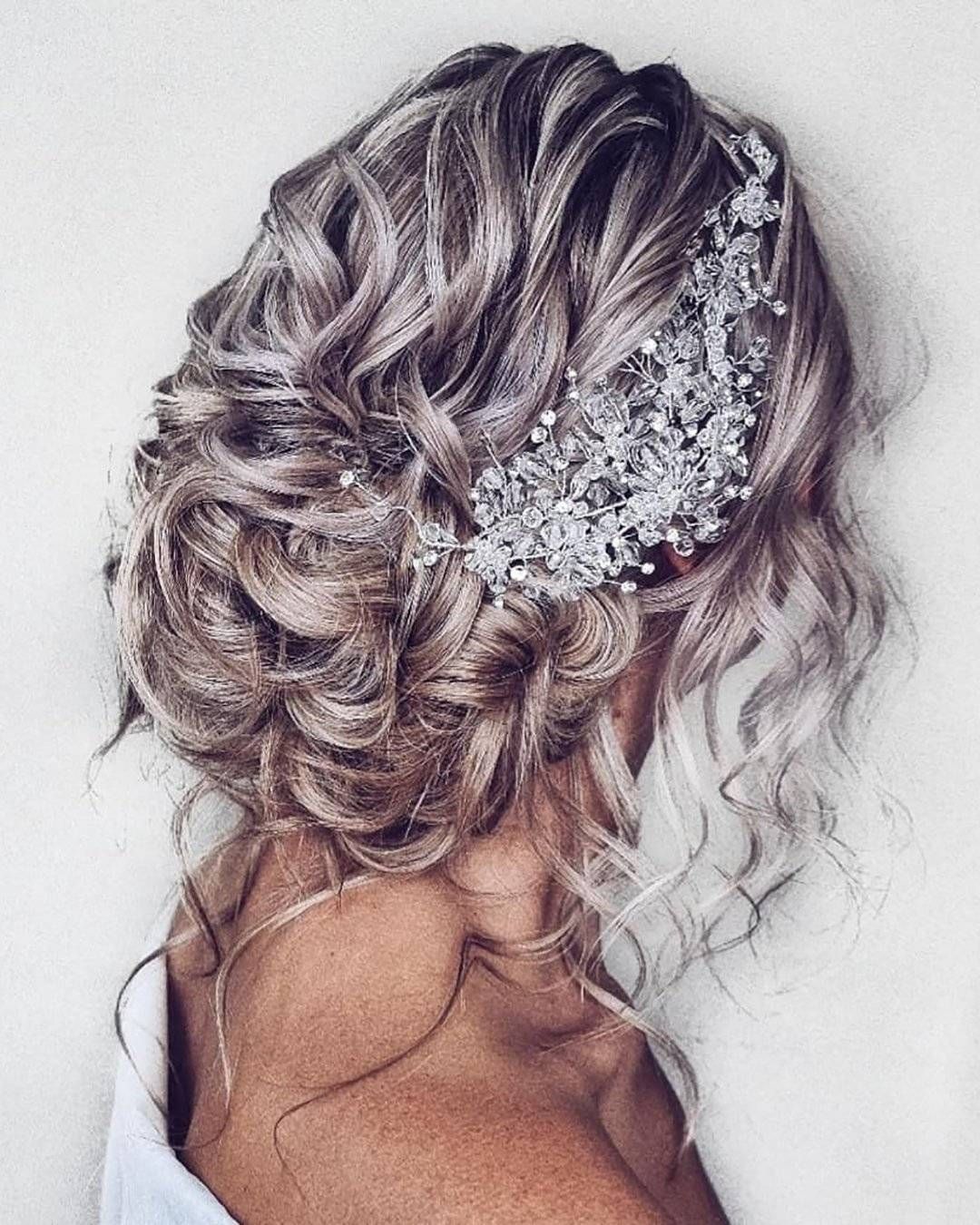 Ash Blonde Waves With Jeweled Headband — Winter Hairstyles with Headband