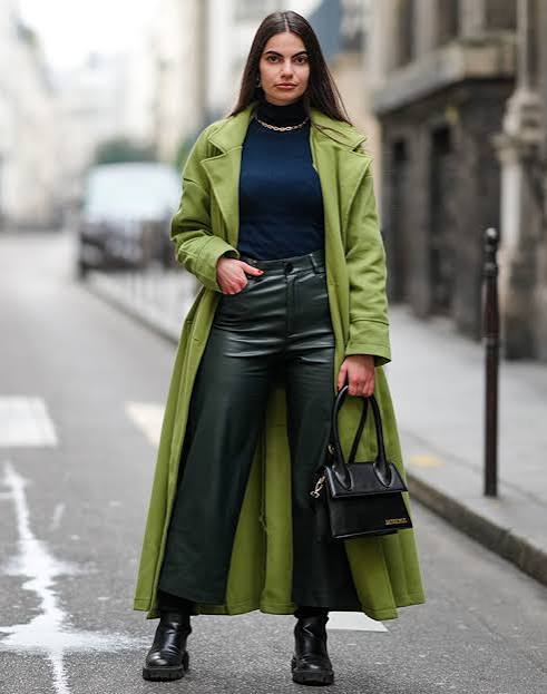 Bold Lime Green Coat Elevates City Style — February Outfits