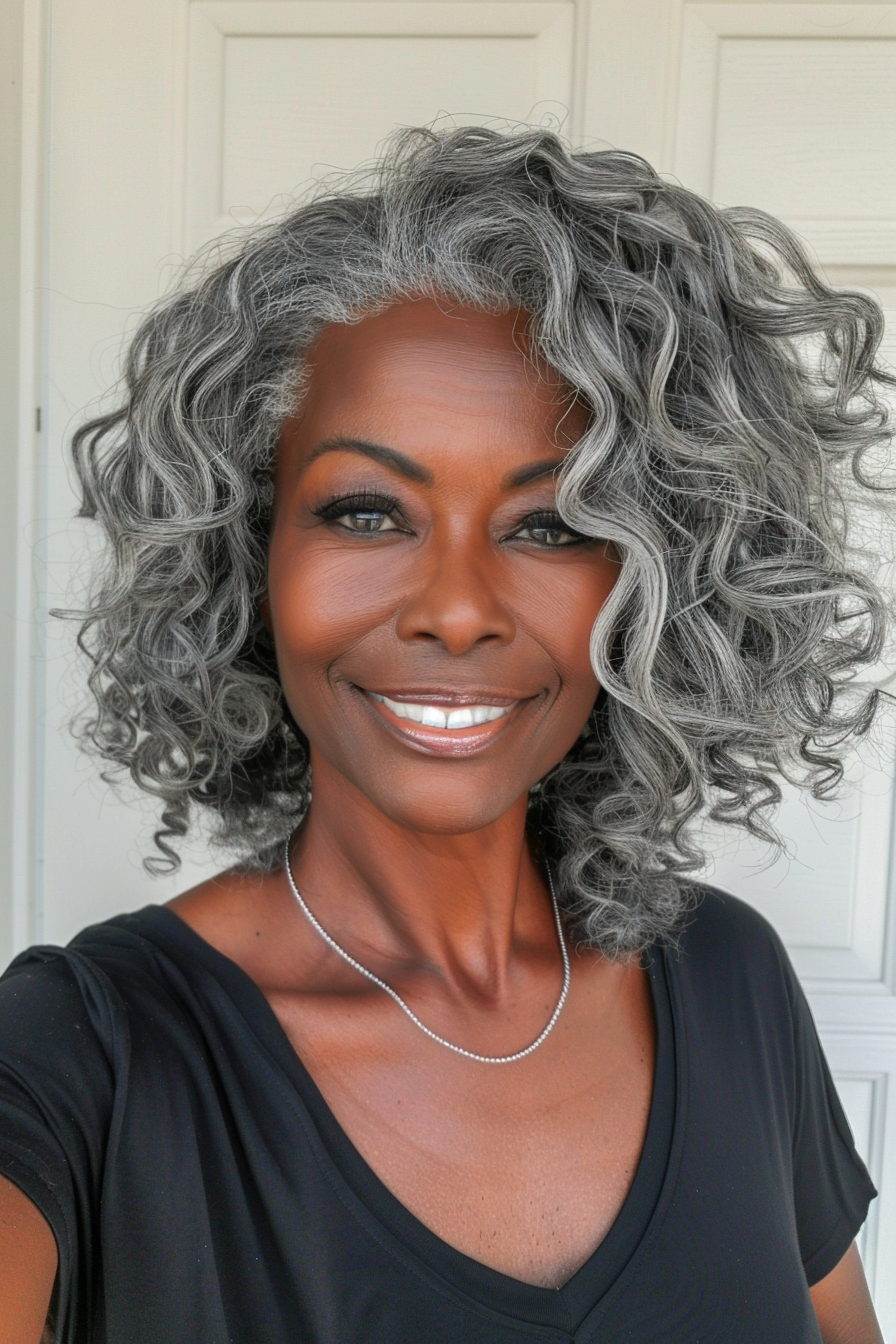 Salt And Pepper Visual Idea Salt And Pepper Visual Idea — Winter Hairstyles for Plus Size Women