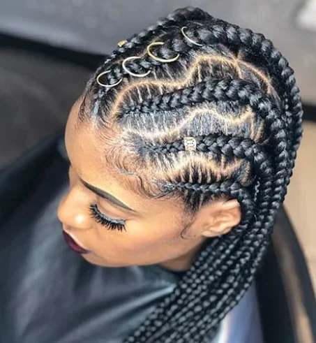 Braids Visual Idea — Winter Braid Colors for Black Women