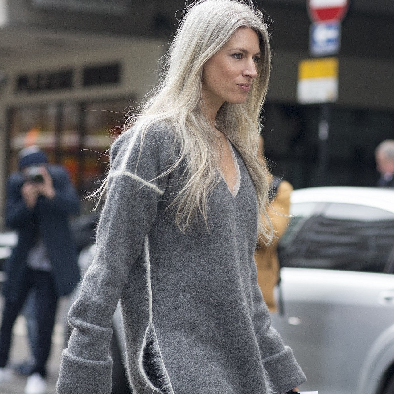 Ash Blonde With Silver Highlights — Winter Hair Colors for Plus Size Women