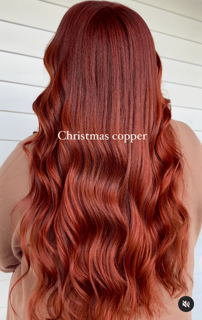 Bright Fiery Copper Hue — Winter Auburn Hair Color