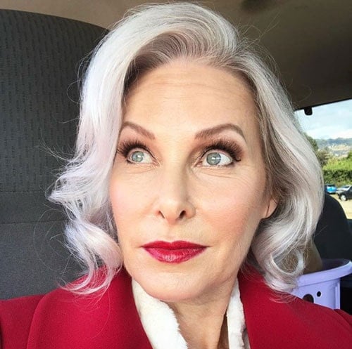 Collarbone Ash Blonde With Silver Highlights Collarbone Ash Blonde With Silver Highlights — Winter Hair Colors for Gray Hair