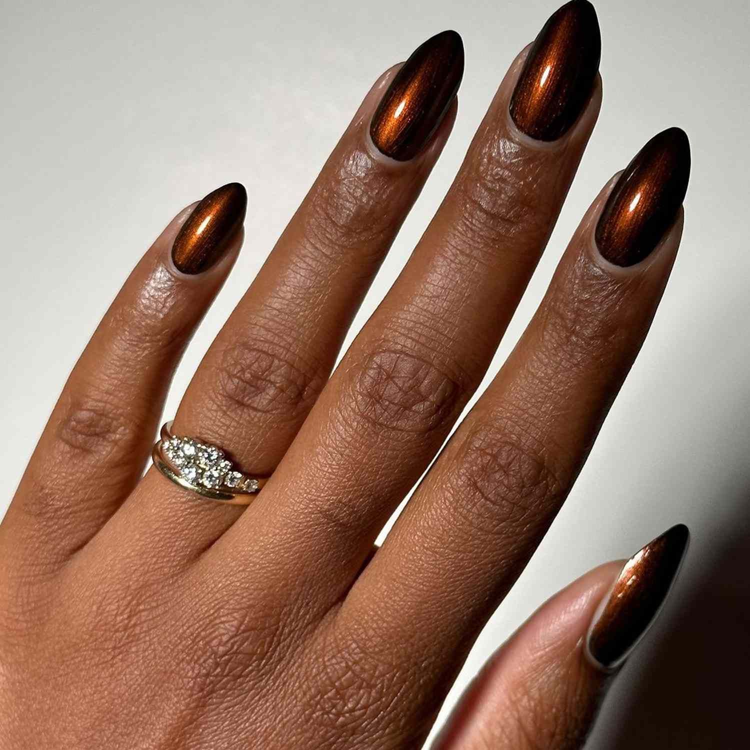 Chrome Visual Idea Chrome Visual Idea — Chocolate Brown Nails