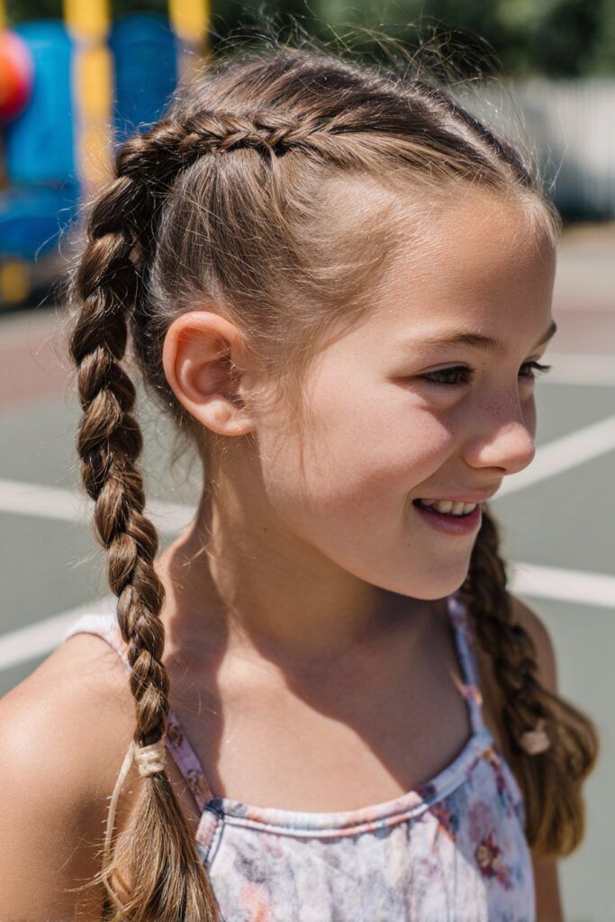 Side View Visual Idea — Winter Hairstyles for Kids
