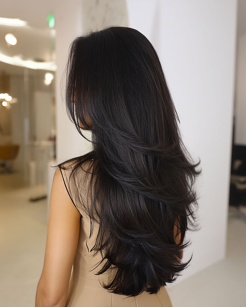 Mid-Back Long Layers with Feathered Ends — Winter Haircuts for Straight Hair
