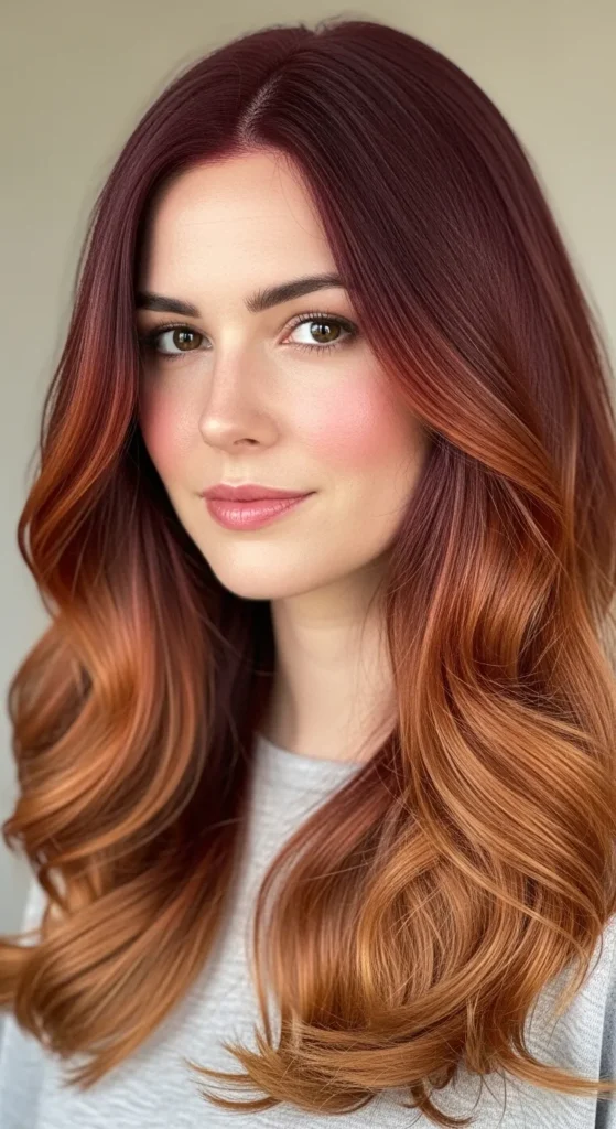 Dark Brown with Cherry Copper Ombre — Cherry Cola Hair Color