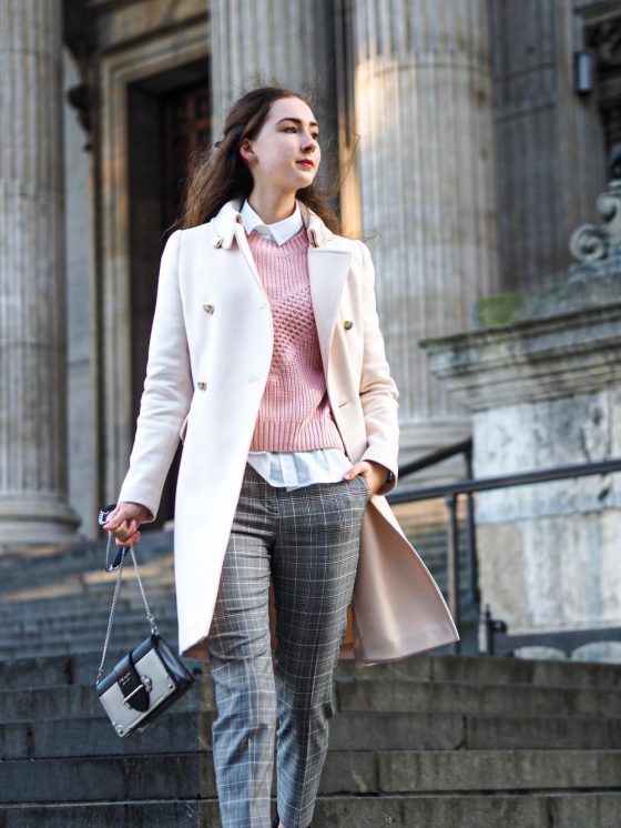 Pale Pink Coat for Sophisticated Smart Casual — February Outfits