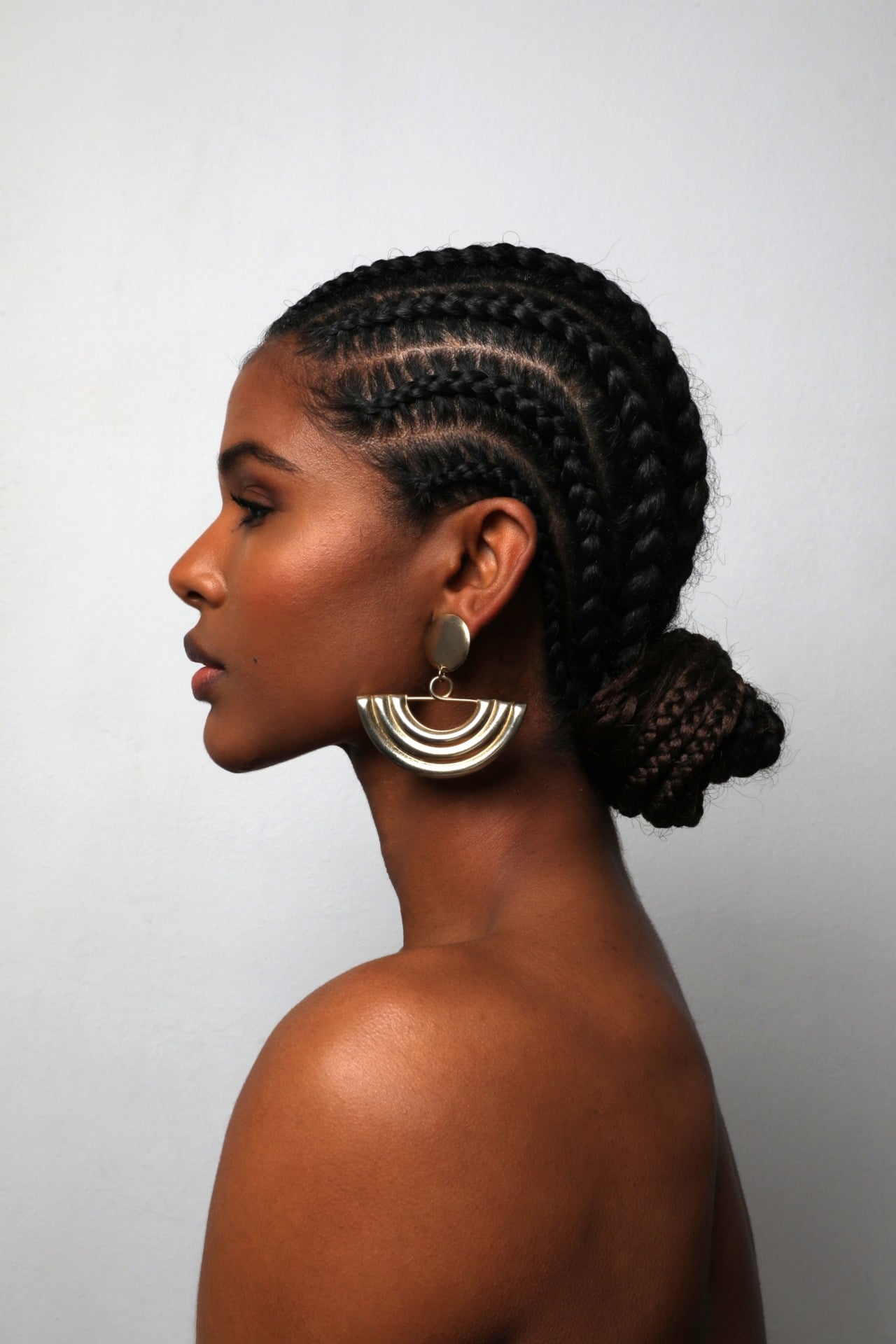 Low Braided Bun Updo — Winter Loc Styles