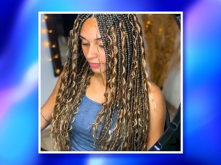 No Bangs Visual Idea — Winter Braids for Black Women