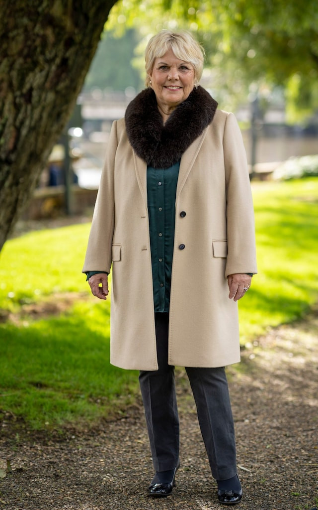 Sophisticated Beige Wool Coat with Fur Collar Detail Sophisticated Beige Wool Coat with Fur Collar Detail — Winter Outfits for Moms