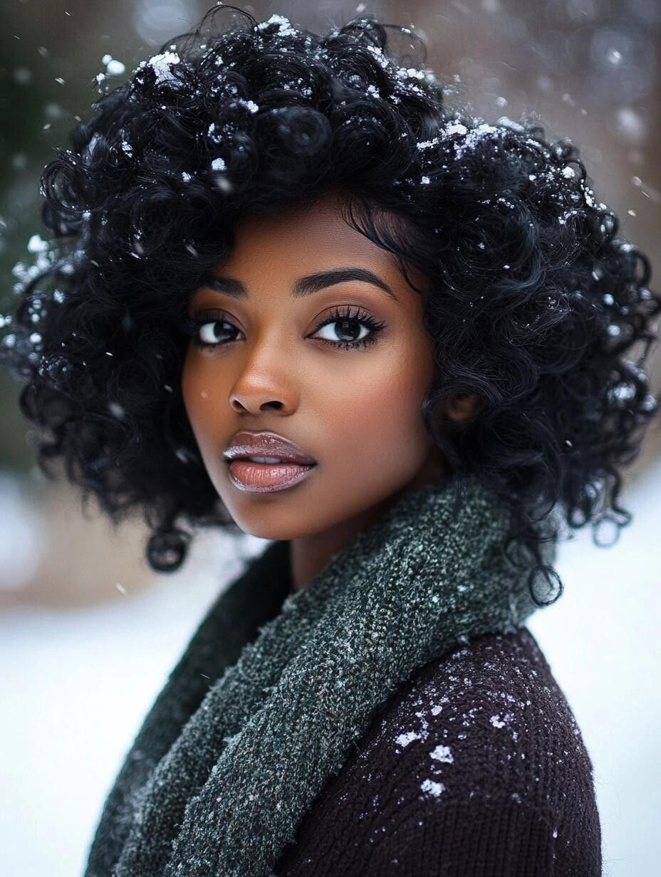 Winter Ready Natural Curls — Winter Haircuts for Black Women